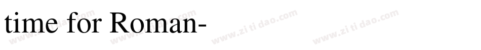 time for Roman字体转换